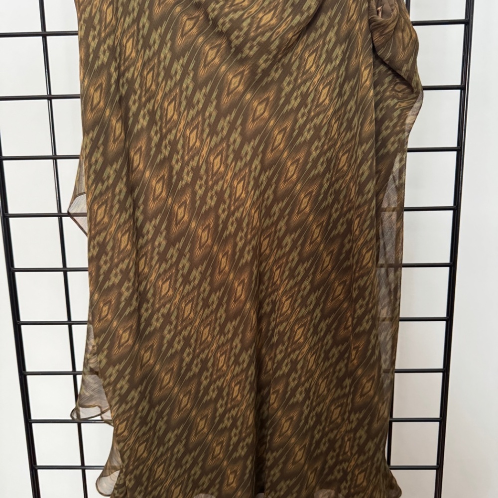 RALPH LAUREN TRIBAL Silk  Skirt - Picture 2 of 6
